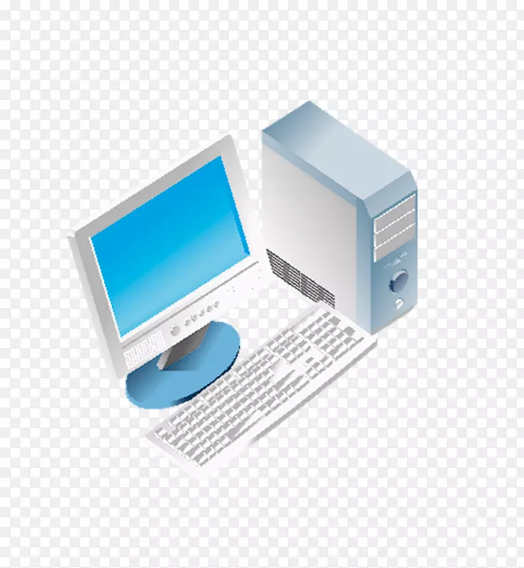 电脑键盘图表.平面图.彩色白色主机计算机键盘