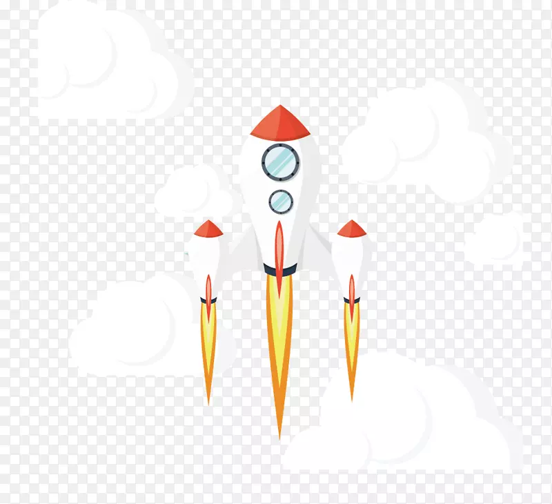 平面设计文字插图.火箭