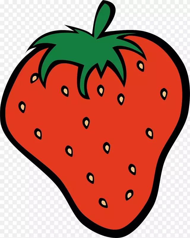 草莓派免费内容剪贴画-红草莓