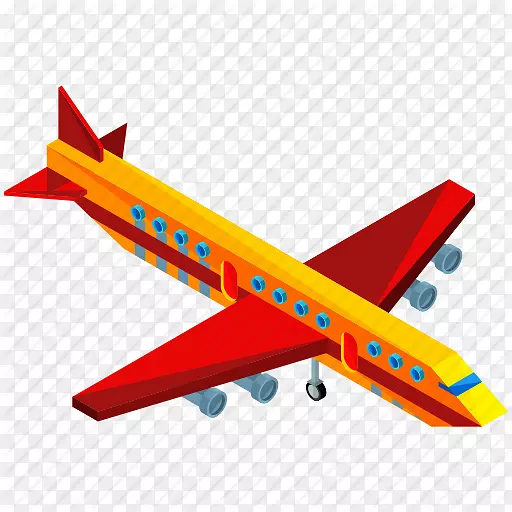 飞机窄身飞机图标-卡通飞机