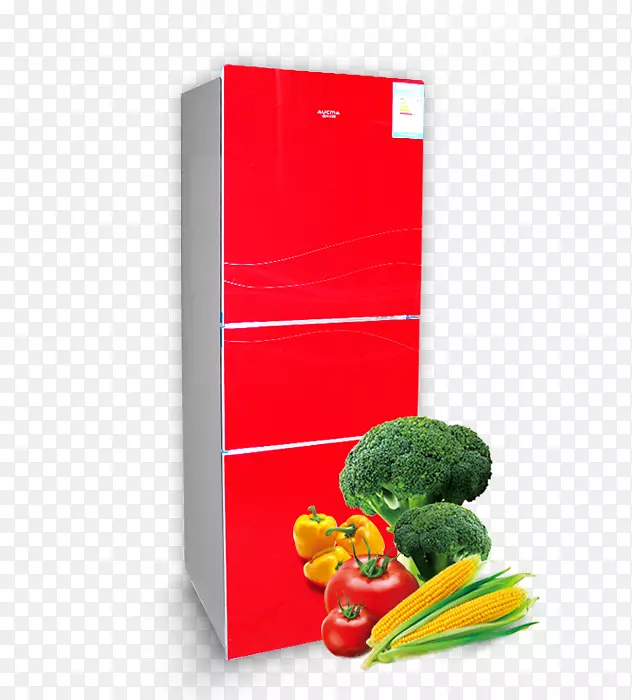红色图标-红色水果冰箱