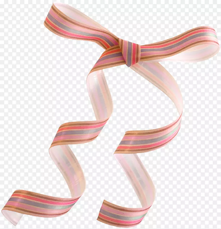 缎带鞋带结图标彩色条纹蝴蝶结装饰图案