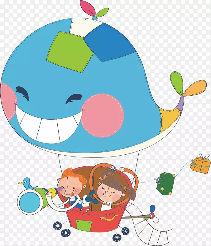 飞行儿童气球卡通.热气球材料