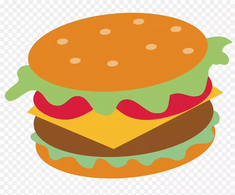 汉堡芝士汉堡剪贴画-超级汉堡