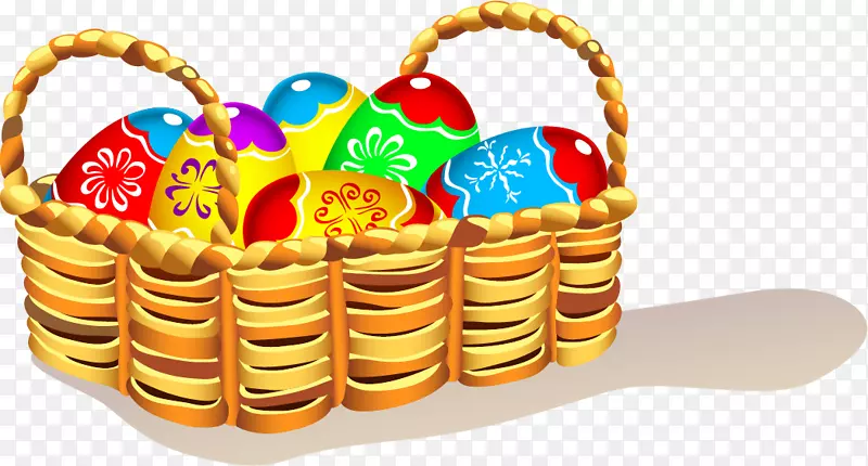 复活节兔子复活节篮子剪贴画彩蛋篮