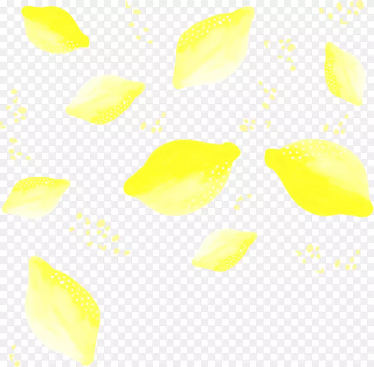 叶黄色图案-水彩柠檬背景
