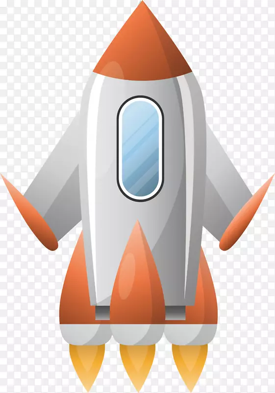 火箭航天器adobe插画-科幻火箭