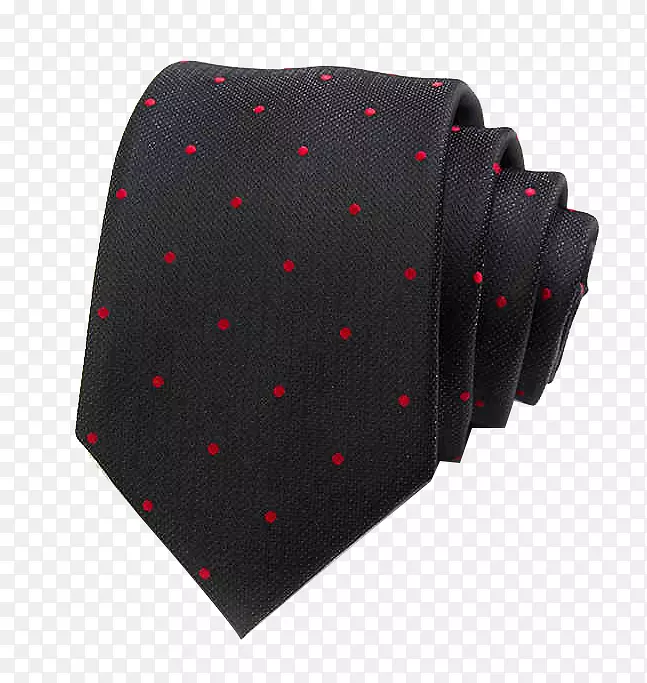 领带黑色领带正式佩带红点黑色领带