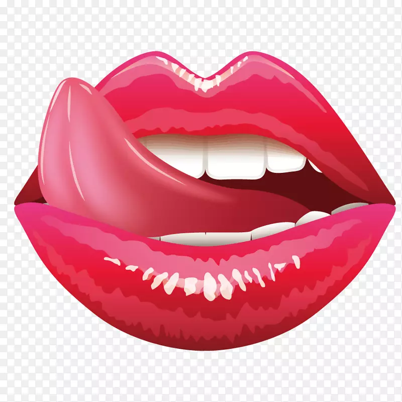 唇舌口夹艺术.红唇