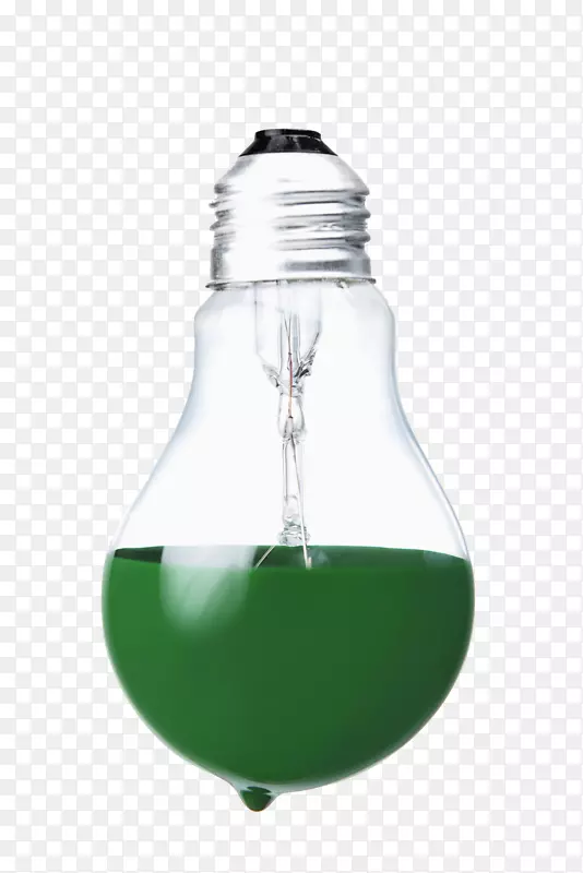 绿色液体-灯泡中的绿色液体