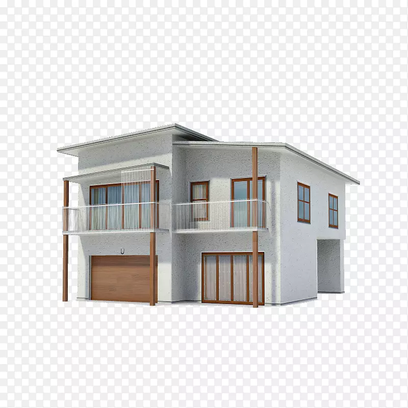展示房屋三维造型现代建筑三维计算机图形-阳光别墅