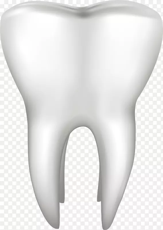 牙科.洁白的，简单的牙齿