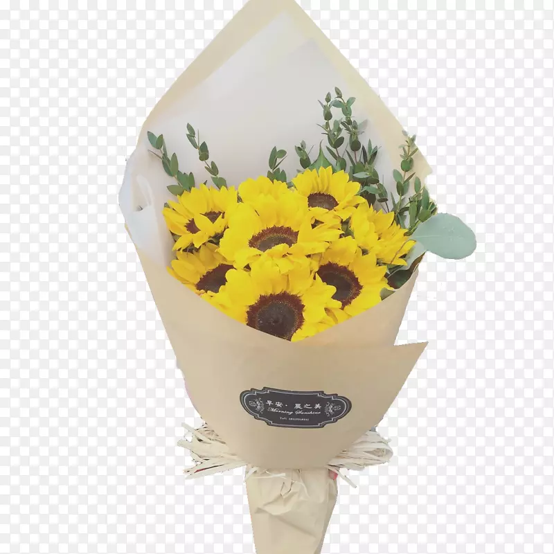 花束设计常见的向日葵黄向日葵花束