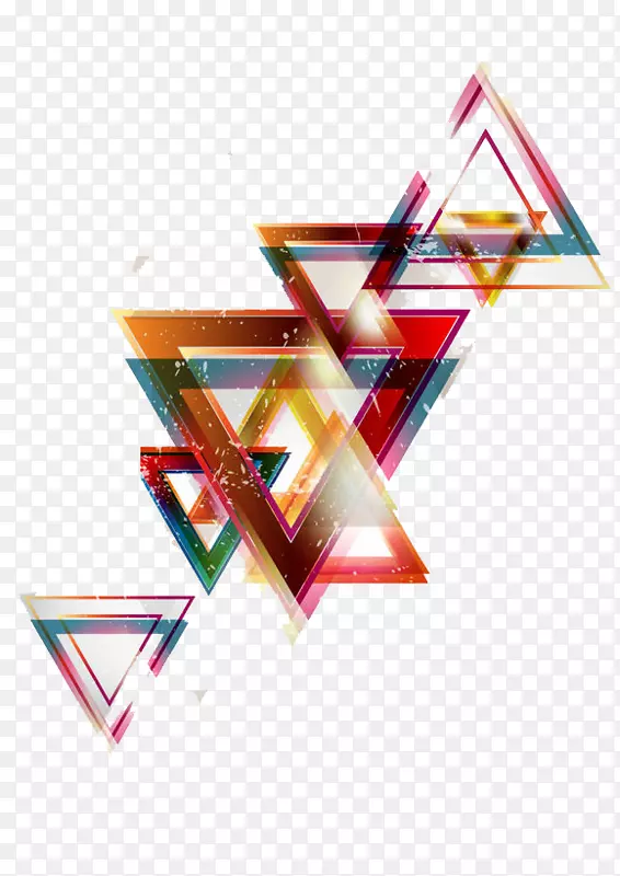 几何形状抽象艺术几何学.冷三角背景