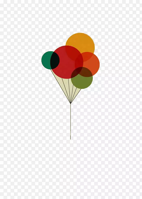 海报水彩画-点缀气球