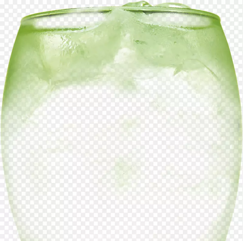 玻璃绿色图案-凉爽的夏季冰饮料