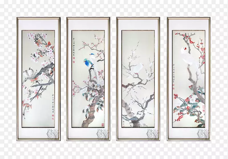 丽东市奇丽画框-铝框季节鸟支装饰画站