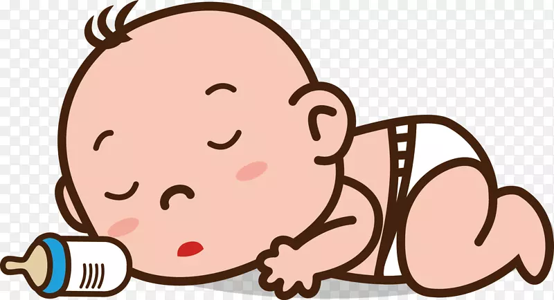 婴儿肚子，婴儿腹痛，婴儿嗜睡，哭泣-睡觉的婴儿