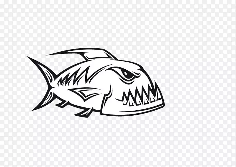 食人鱼版税-免费剪贴画-鲨鱼