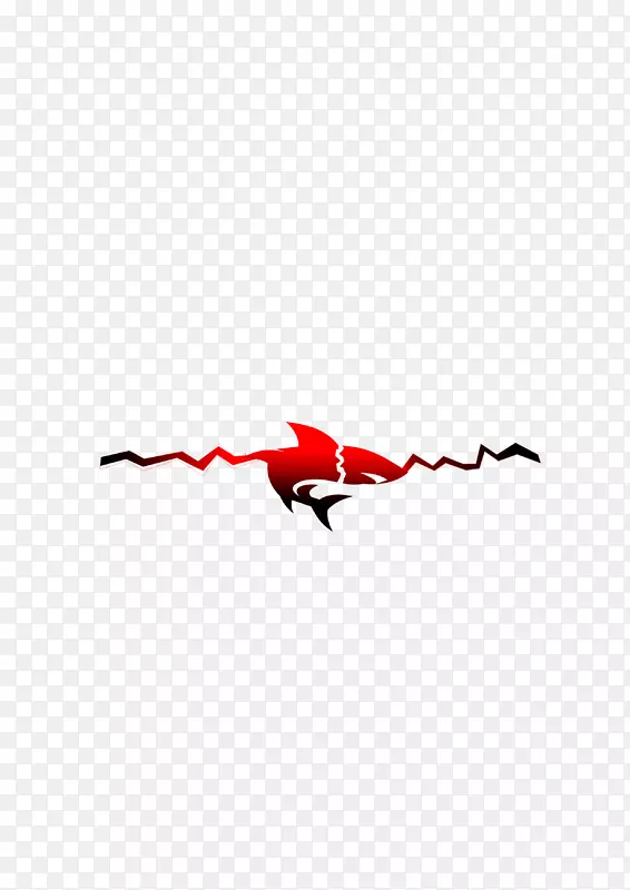红色区域-红色和黑色梯度裂缝鲨鱼