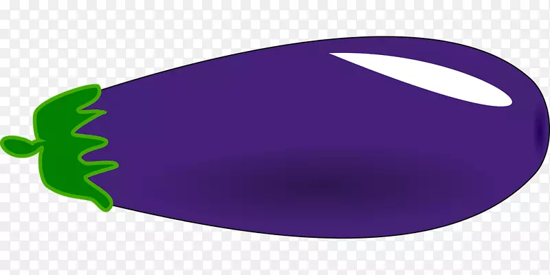 椭圆形剪贴画-紫色茄子