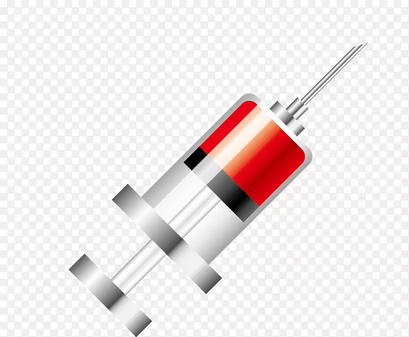 Adobe插画注射器红色液体注射器