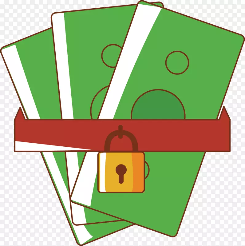 Adobe插画师剪贴画-信用卡锁