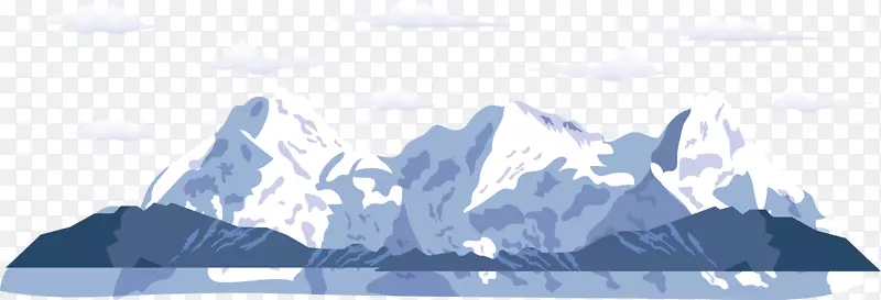 南极冰山图-白色简单冰山