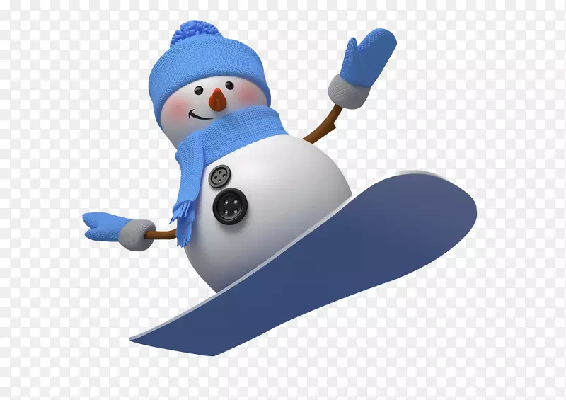 圣诞老人雪人圣诞壁纸滑板雪人