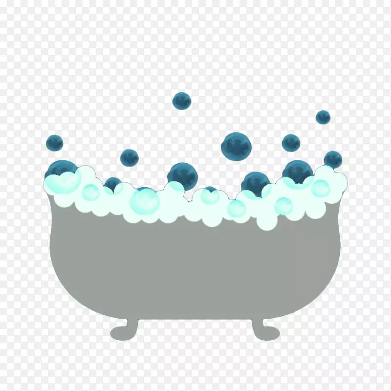 浴缸泡沫泡泡.手绘浴缸泡泡