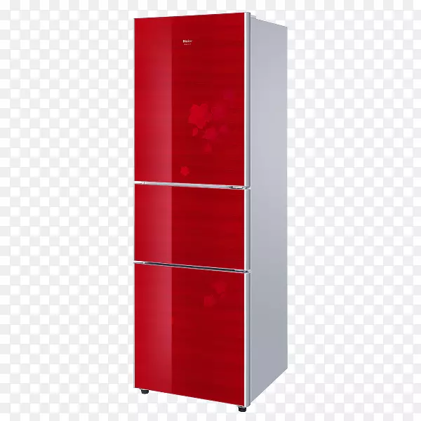 免费欧式-红色三门冰箱