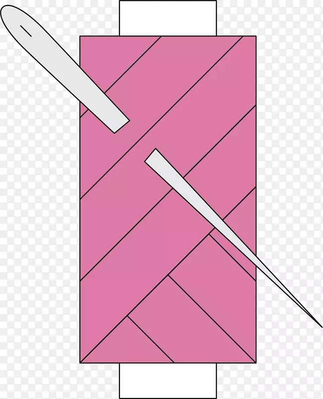 缝纫针刺绣纱.粉红色可爱针和线