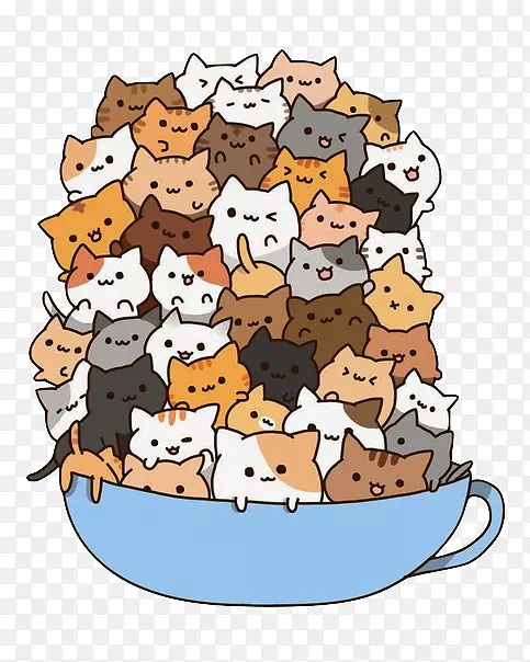 波斯猫可爱卡瓦伊画杯咖啡猫