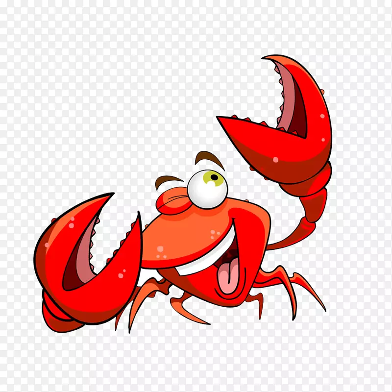 螃蟹龙虾动画剪辑艺术-龙虾