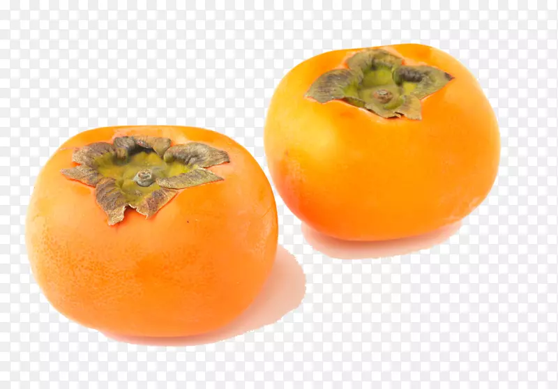 柿子水果食品-两个柿子