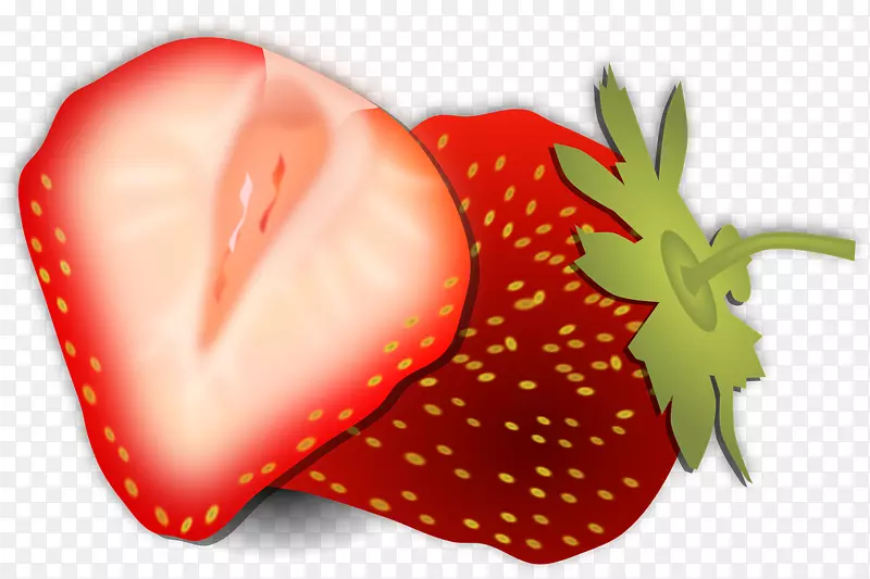 草莓果夹艺术-红草莓