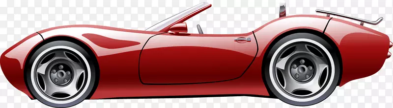 跑车敞篷车-红色跑车载体材料