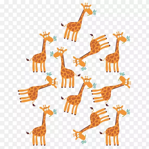 长颈鹿毛巾夹艺术-可爱的长颈鹿瓷砖材料