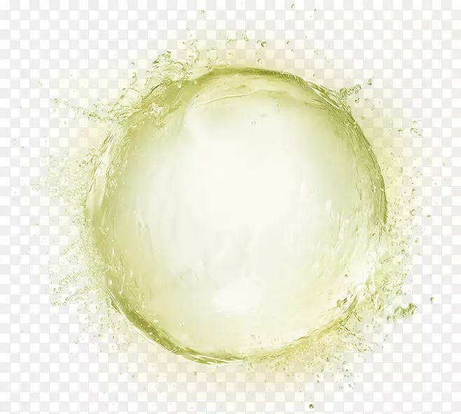 水球图标-绿色淡水马球效应元素