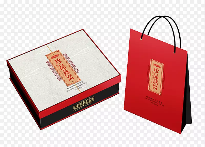 食用鸟巢盒纸包装和标签.高级燕窝礼品盒包装设计