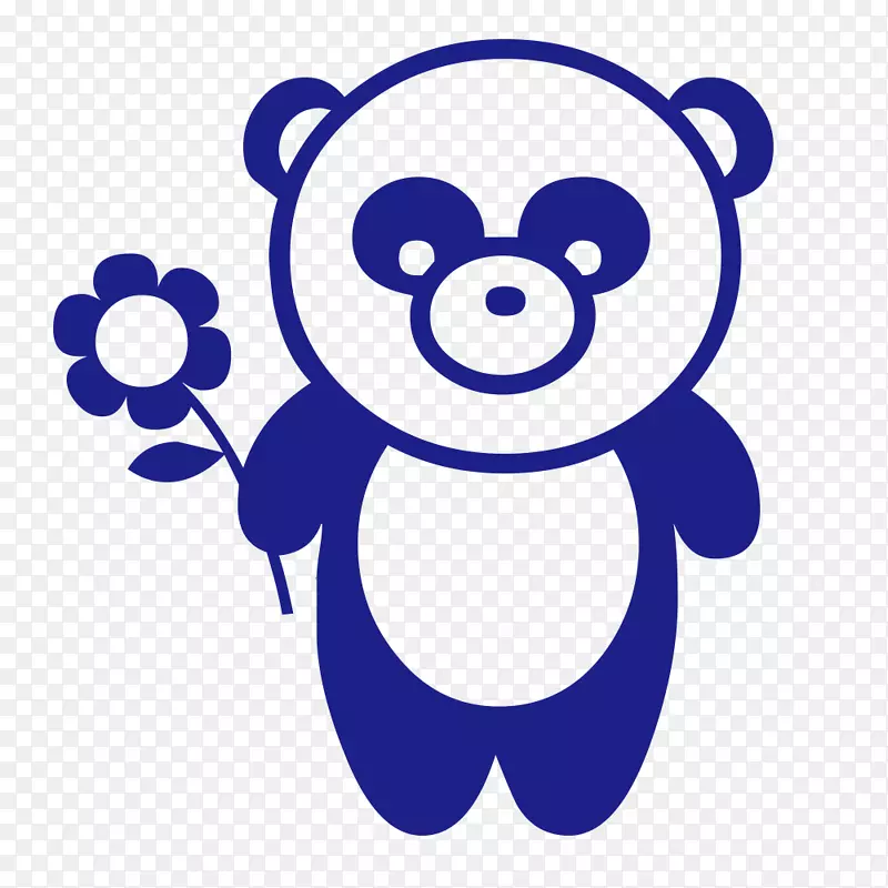 大熊猫熊t恤贴花剪贴画-熊猫