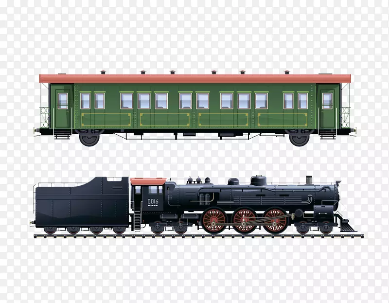 铁路客车轨道运输蒸汽机车列车