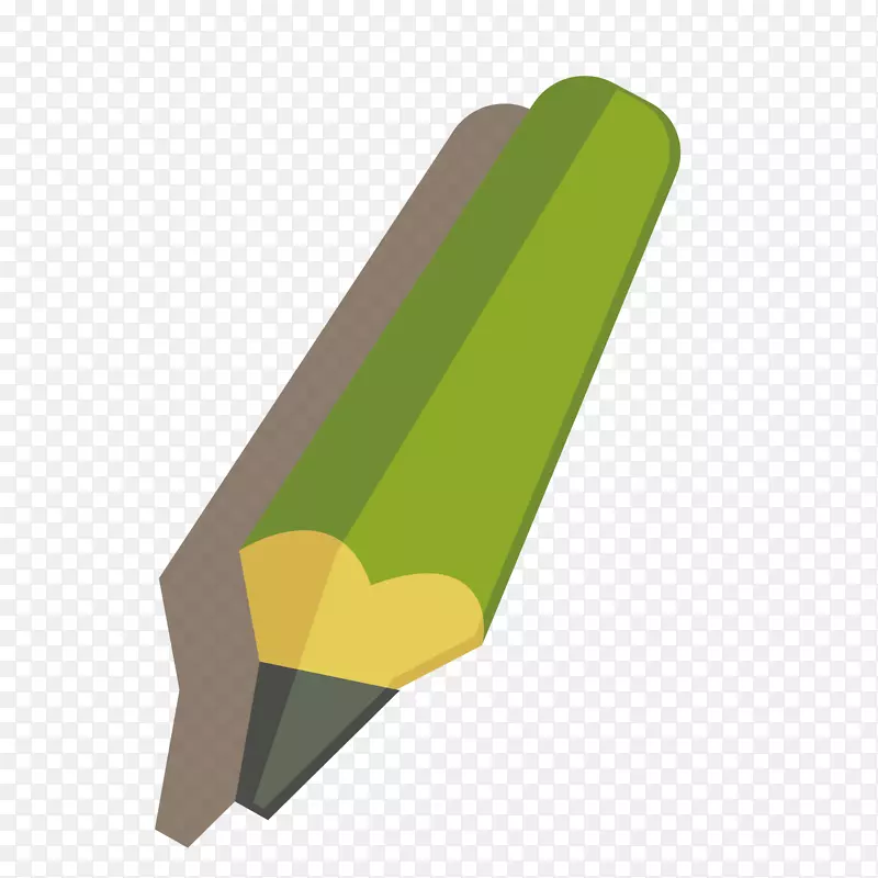 绿色实验室插图-绿色铅笔