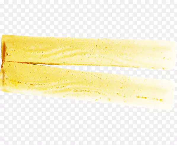 黄色长方形面包和黄油