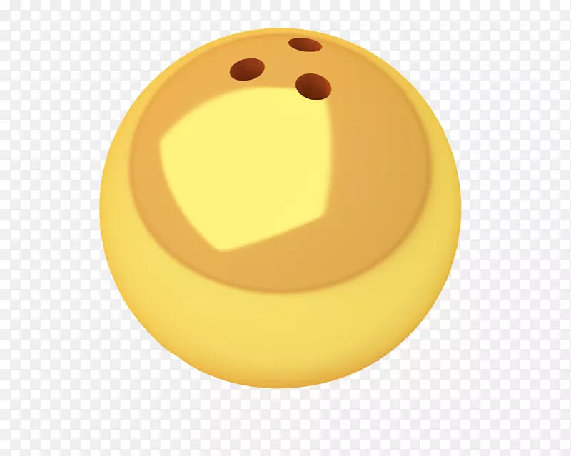 微笑黄色材质圆圈-黄色保龄球
