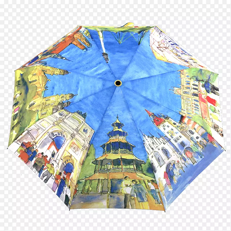 伞油画免费-八张帆布伞