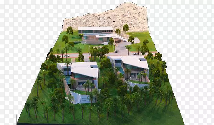 屋顶城市设计郊区物业标高-沙盘模型