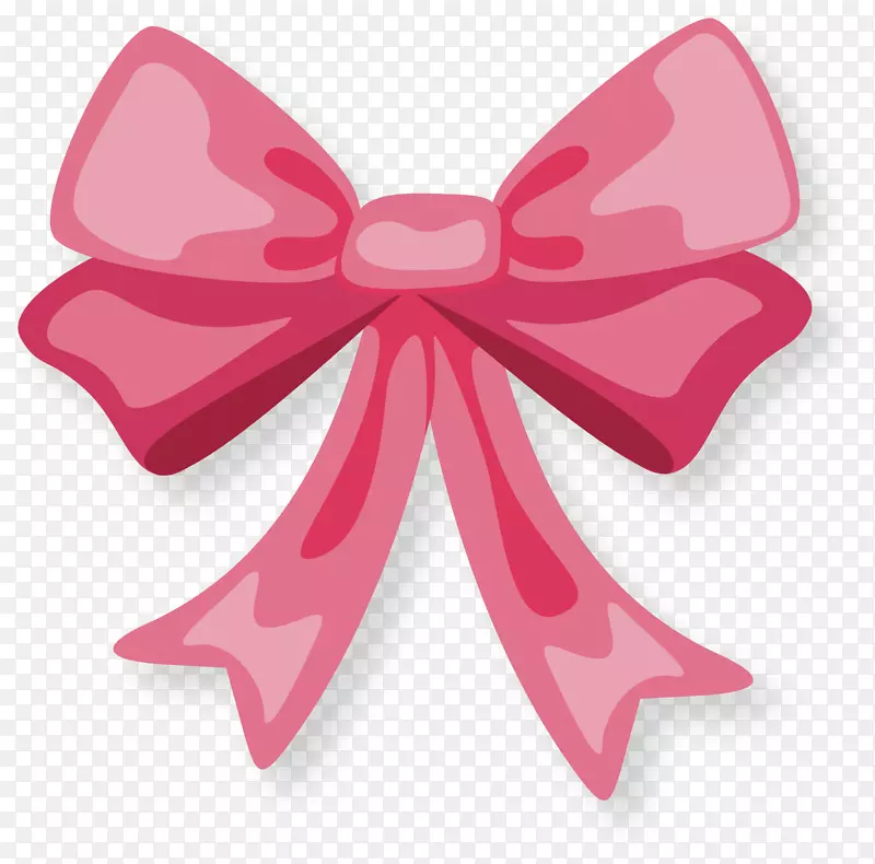 生日蛋糕祝你生日快乐-手绘粉红色蝴蝶结