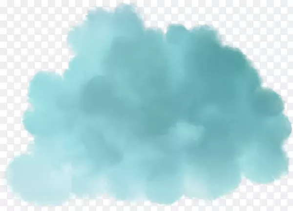 绿色绿松石天空电脑壁纸-蓝色云