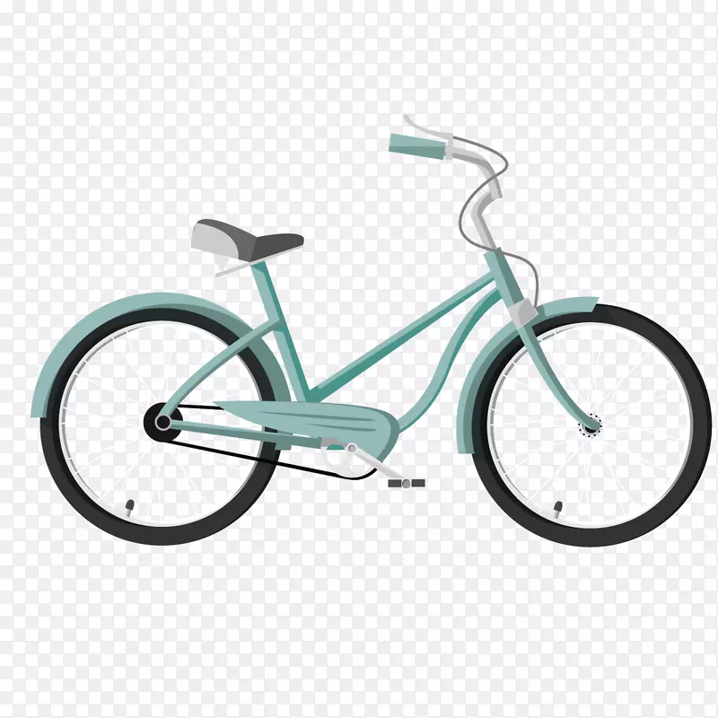 巡洋舰自行车电子自行车公司自行车商店绿色卡通自行车